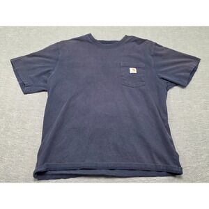 Carhartt Mens Loose Fit Heavyweight Pocket T-Shirt Navy Blue Large K87